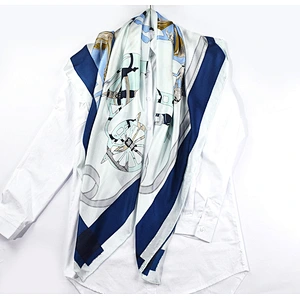106*106 CM Silk Large Square Scarf Carriage Printed 100 % Silk Gift Women Ladies Scarves Shawls