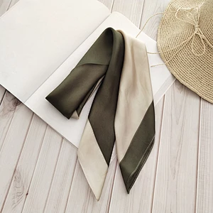 Korean Ins Small Square Scarf Color Matching Literary Small Silk Scarf Decoration Small Scarf For Female