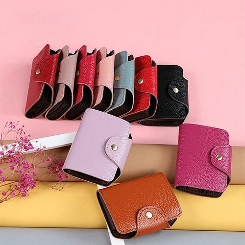 Custom Cheap Gift Rfid Blocking Pu Leather Credit Card Or Id Card Holder