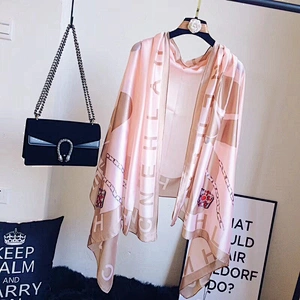 Silk Scarves Women 90*180cm Long Head Scarf Ladies Shawl Wrap Muffler Pareo Female Silk Shawls