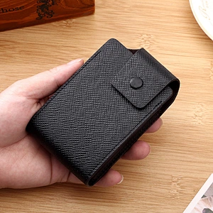 Custom Logo Fashion Organ PU Leather Business Name Credit Card Holder Wallet