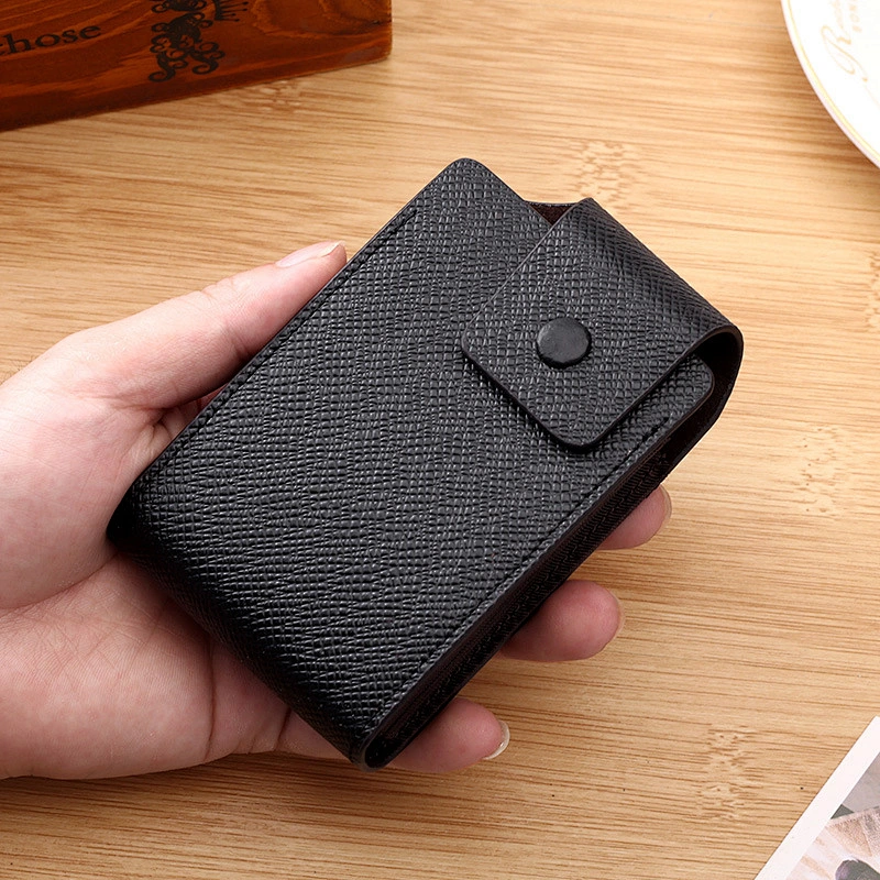 Custom Logo Fashion Organ PU Leather Business Name Credit Card Holder Wallet