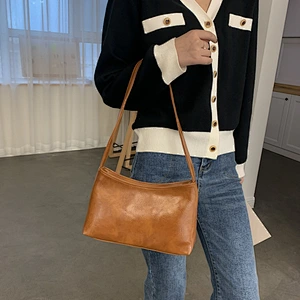 Classic Solid-Color Patent Leather One-Shoulder Bag Women Tote Bag New Women Underarm Bag Shoulder Handbag