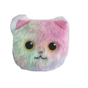 HoFactory new colorful plush coin purse girl storage coin bag round zipper mini bag for girls