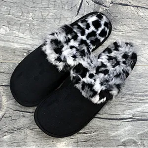Couple wool slippers men women home indoor winter large size men's non-slip rubber-soled cotton shoes slippers