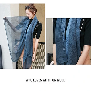 2020 Spring Autumn New Cotton And Linen Scarf Factory Wholesale Retro Pattern Scarf Customized