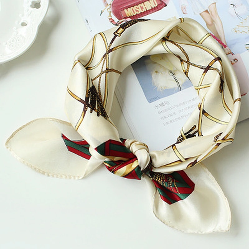 wholesale printing Satin Female silk small women silk square head scarf