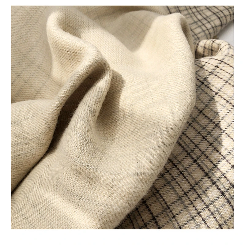 Luxuriant Latest Desirable Cashmere Scarf Plaid Double-Sided Winter Scarf Fashions Long Shawl