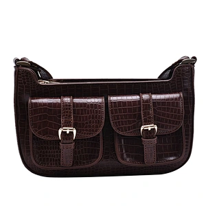 Retro Crocodile Pattern Simple Underarm Bag 2020 Summer New One Shoulder PU Leather Bag