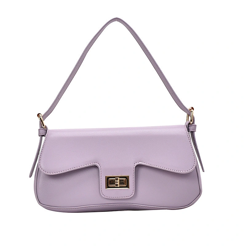 Classic Fashion Joker Pure Color High Quality Leather Women's Shoulder Bag Handbag