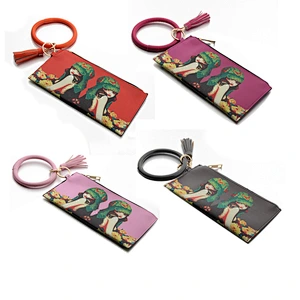 Personalized Custom Girl Tassel Bracelet Clutch Wallet Anti-Theft Summer PU Leather Woman Wallet