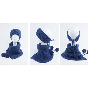 2020 New Kids Hat Suit Autumn Winter Warm Knitted Hat Cute Female Baby Hat Neck Scarf Two-Piece Set With Pom Pom