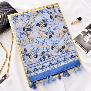 New Spring Summer Thin Ethnic Style Cotton Linen Scarf Oversized Shawl Seaside Sunscreen Scarf