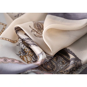 New sunscreen silk scarf simulation silk scarf female cashew printed long shawl scarf large beach towel