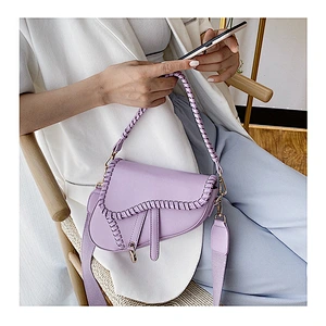 Women's high quality double strap PU leather shoulder bag 2021 fashion shoulder bag women's saddle bag