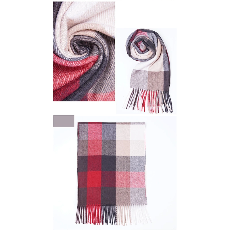 2020 New Plaid Stitching Cashmere Thick Warm Tassel Scarf Wholesale Literary Style Shawl