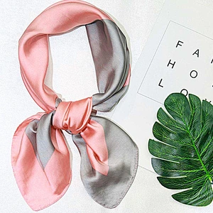 Factory direct sales colorblock professional flight attendant silk scarf large silk printed ladies neck square scarf