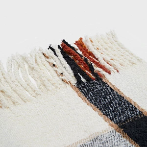 New Design Four-Sided Big Tassels Cashmere Scarf Autumn Winter Thickening Shawl Ladies Warm Scarves
