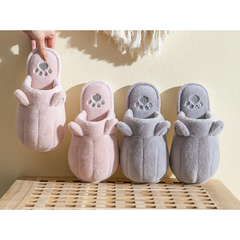 Wholesale 2020 Cotton Slippers Home Female Winter Home Children Cute Warm Couple Male Parent-Child Plush Slippers