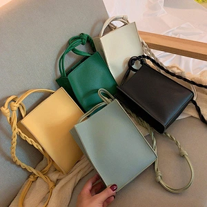 Summer Small Bag Designer Candy Color Crossbody Bag For Women Luxury Mini Woven Rope Phone bag