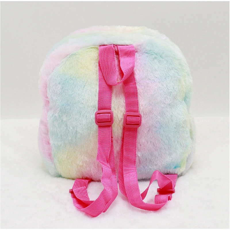 Fashion cartoon unicorn children kindergarten girl small school bag cute plush backpack