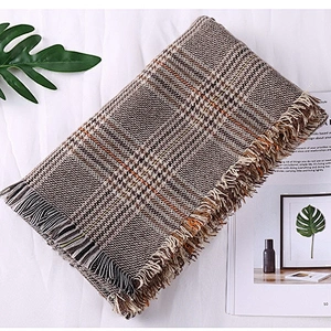 2020 Autumn And Winter New Houndstooth Plaid Scarf Widened Thickened Enlarged Cashmere Shawl