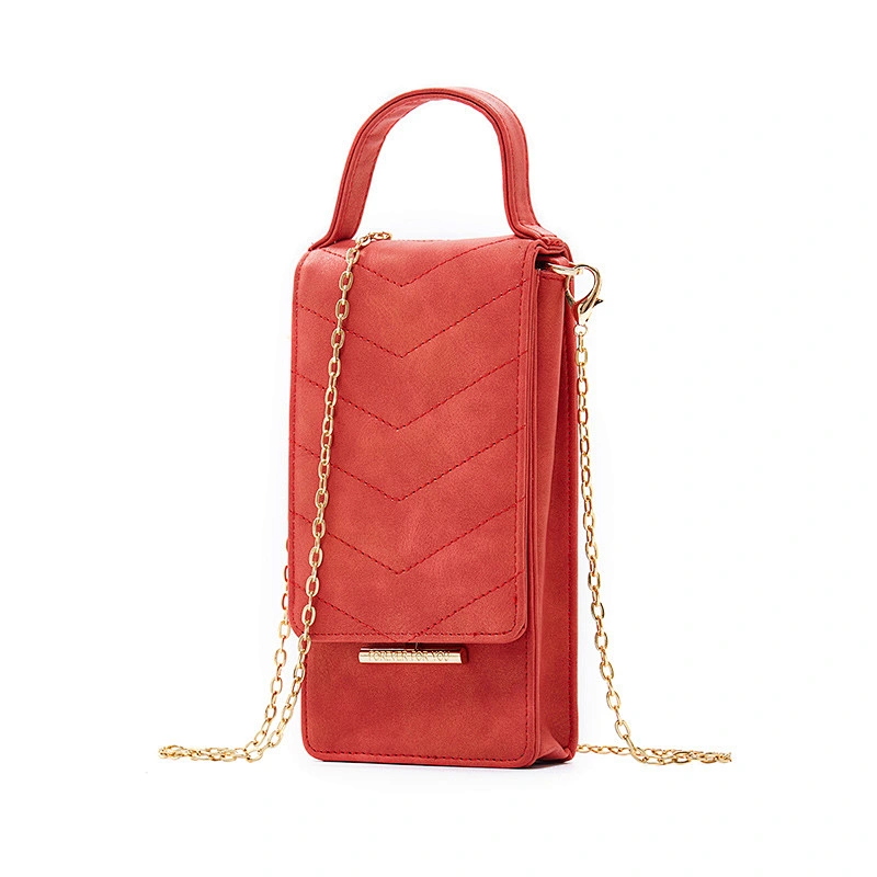Wholesale Ladies Shoulder Bag Fashion Multifunctional Messenger Bag PU Chain Ladies Mobile Wallet