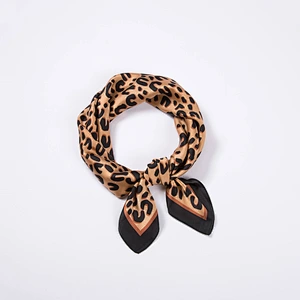 Wholesale Leopard Print Silk Scarf Women Spring Autumn Korean Small Square Scarf Ins Silk Decoration Small Scarf