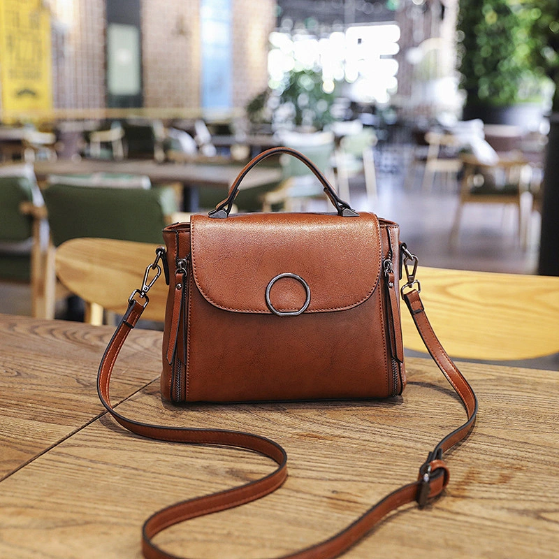 2020 Small Wholesale Fashion Women Shoulder Bags Elegant Pu Leather Lady Vintage Leather Retro Handbag