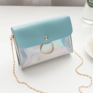 Laser Crossbody Bag for Women Chain Mini Shoulder Circle Small Messenger Bag