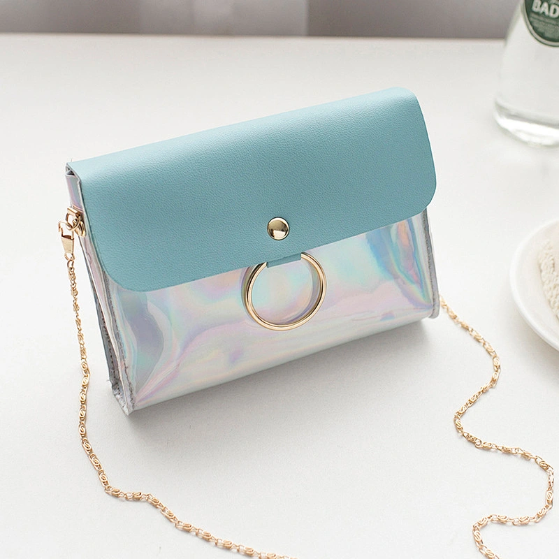 Laser Crossbody Bag for Women Chain Mini Shoulder Circle Small Messenger Bag