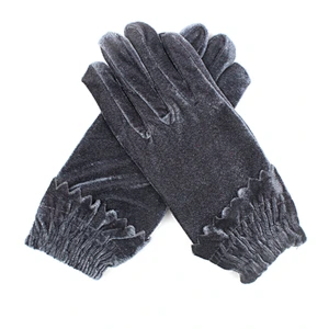 New Designs Soft Silk Velvet Materials Colorful Warm Comfort Products Fashion Ladies Winter Gloves