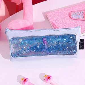 Wholesale Kids Funny Laser Pvc Pencil Case Shining Bag, Glitter Clear Pvc Pencil Bag With Zipper