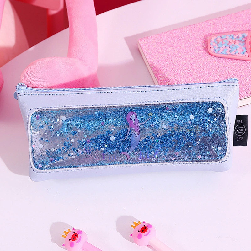 Wholesale Kids Funny Laser Pvc Pencil Case Shining Bag, Glitter Clear Pvc Pencil Bag With Zipper