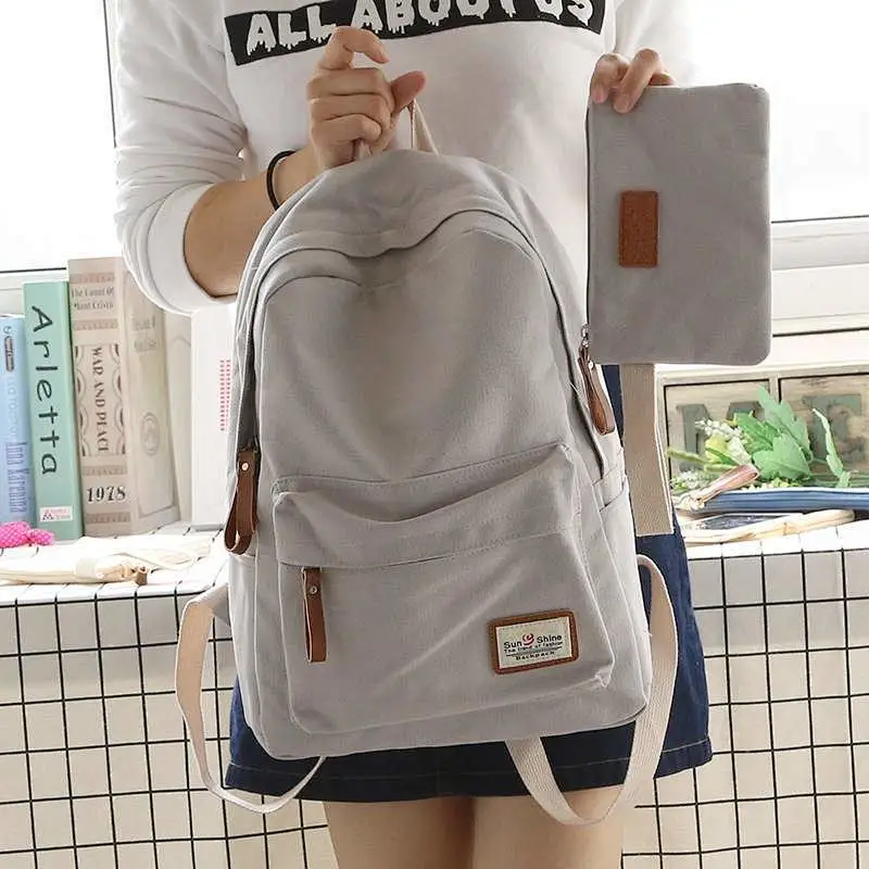 New Style Fashion Beautiful Canvas Backpacks College High Capacity Laptop Backpack