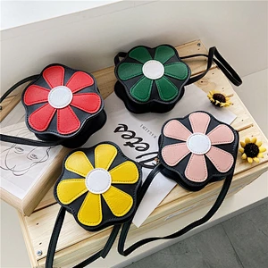 2020 New Spring Fashion Single-Shoulder Mini Hand Bag Girl Pu Leather Children School Flower Cross Body Bag