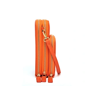 Fashion large capacity solid color multifunctional women crossbody cell phone wallet bag