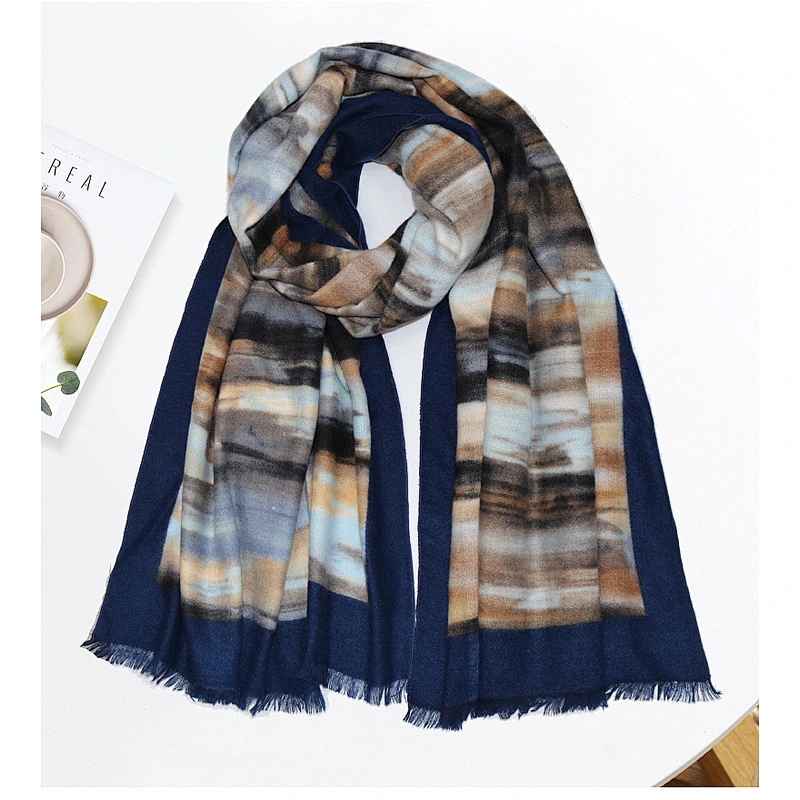 2020 Hot-Selling Acrylic Cashmere Scarves European American Printing Spot Scarf Graffiti Shawl