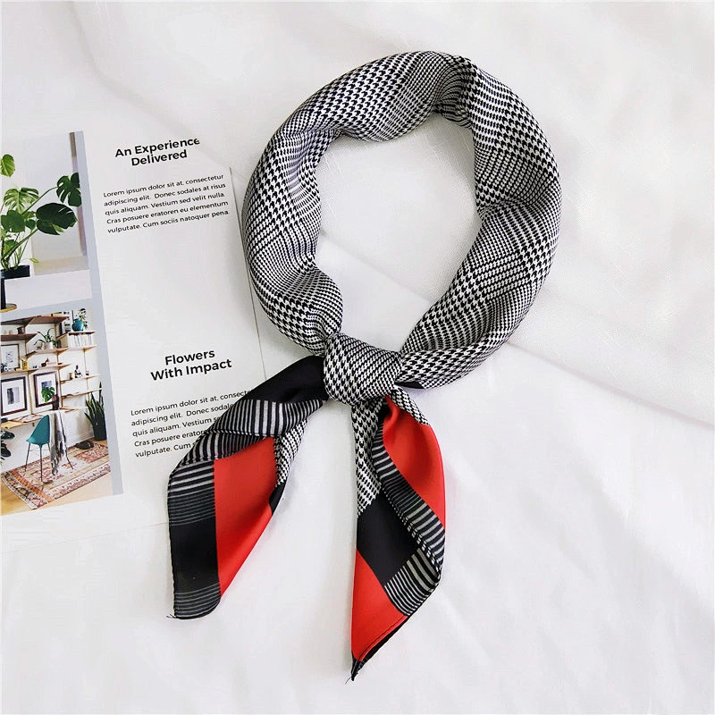 Female new fashion wild professional scarf sunscreen soft small square scarf silk scarf