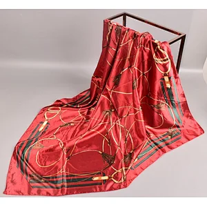 Popular Fashion Silk Scarf Trend Printing Women'S Shawl Can Be Customized