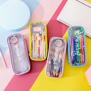 Wholesale Custom Printed Transparent Pencil Case Pencil Pouch Bag For Students