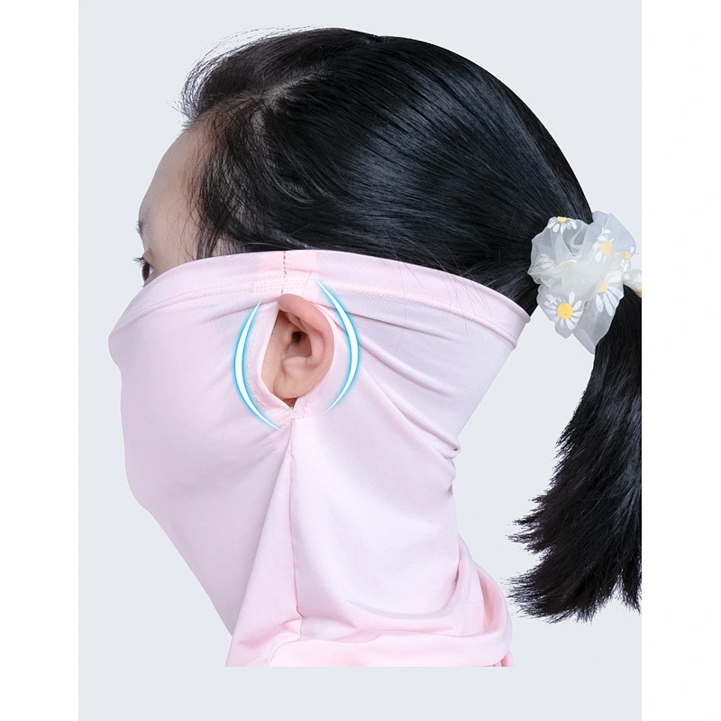 Outdoor Summer Pure Breathable UV Protection Polyester Veil Scarves Bandana For Women