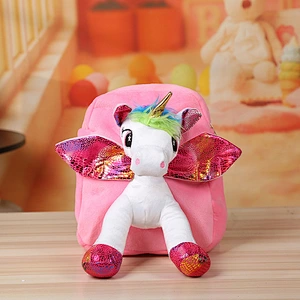 Hot Design Unicorn Plush Backpack Children Cute Cartoon Unicorn Plush Bag Girls Kids Toddler Unicorn Plush Backpack