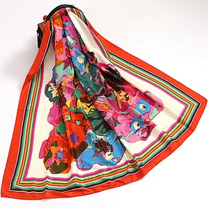 Fashion wild beach sunscreen dual purpose twill scarf female shawl printed silk scarf 110 large square scarf