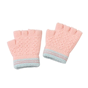 Factory Direct New Men Women Baby Knitted Gloves, Children'S Warm Gloves, Fashion Wild Half-Finger Gloves