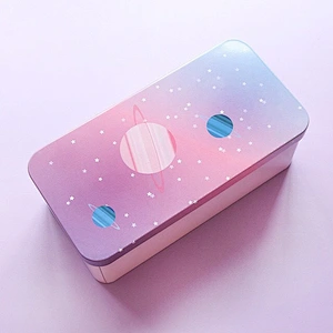 Double-Layer Tinplate Stationery Box Korea Creative Boys Girls Student Pencil Bag Multifunctional Storage Box