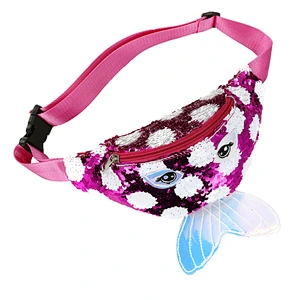 New European Fashion Mermaid Sequin Waist Bag Ladies One-Shoulder Diagonal Bag Children'S Phantom Cartoon Chest Bag