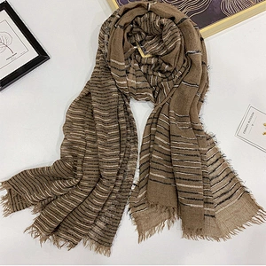 2020 Factory Wholesale Women Wool Blended Spring Autumn Simple Fashion Wild Feather Yarn Classic Scarf