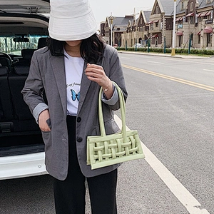 Solid Color Leather Hollow Out Retro Simple Portable Girl Shoulder New Arrival Female Bags Women Handbags Lady Hand Bag