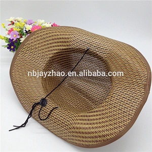 2020 Top sale Farmers wholesale cowboy mexican sombrero mat Wide brim grass straw hats